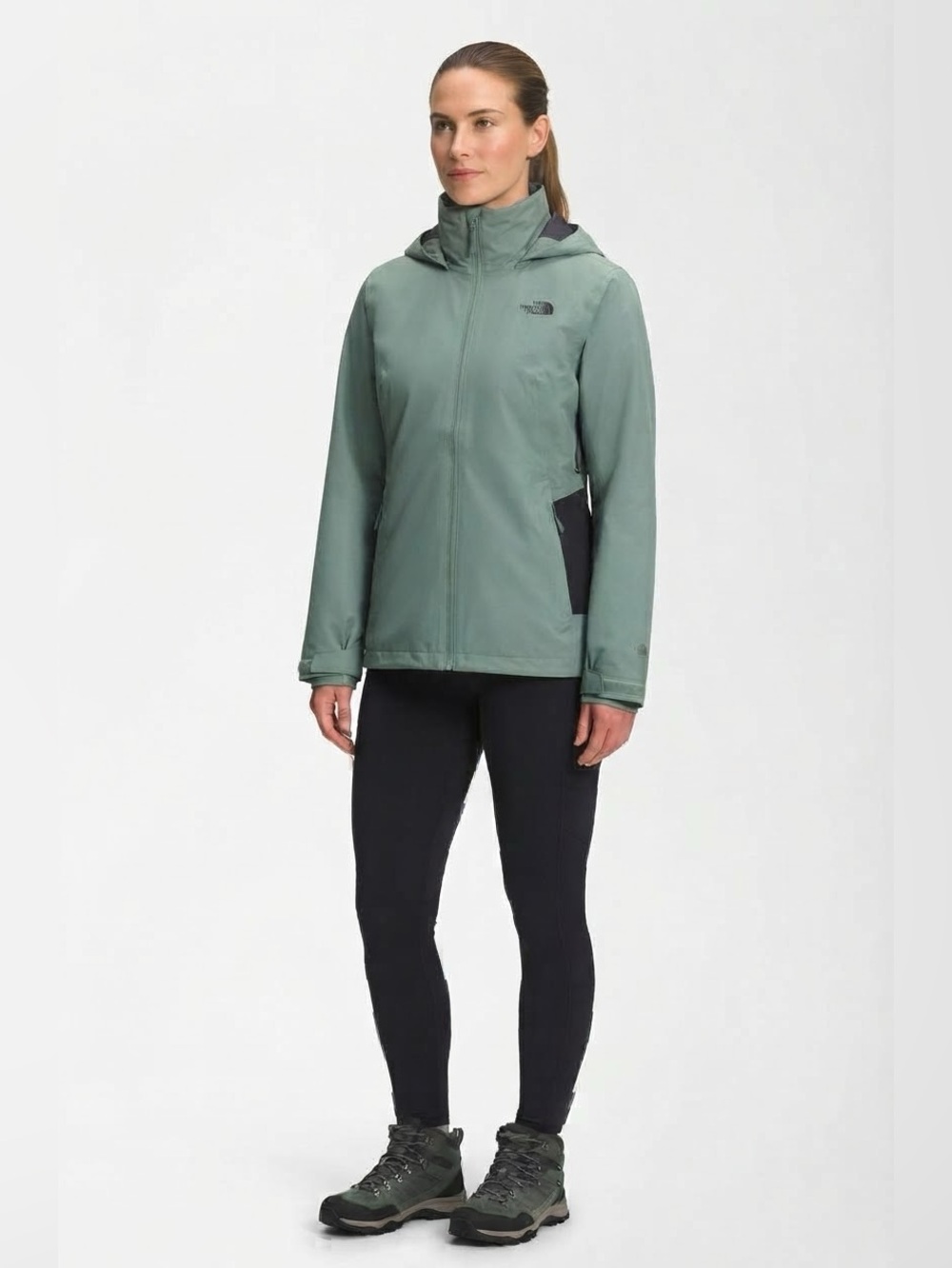 The North Face Highanddry 3-in-1 Waterproof Hooded Jacket Sage Green Women’s L